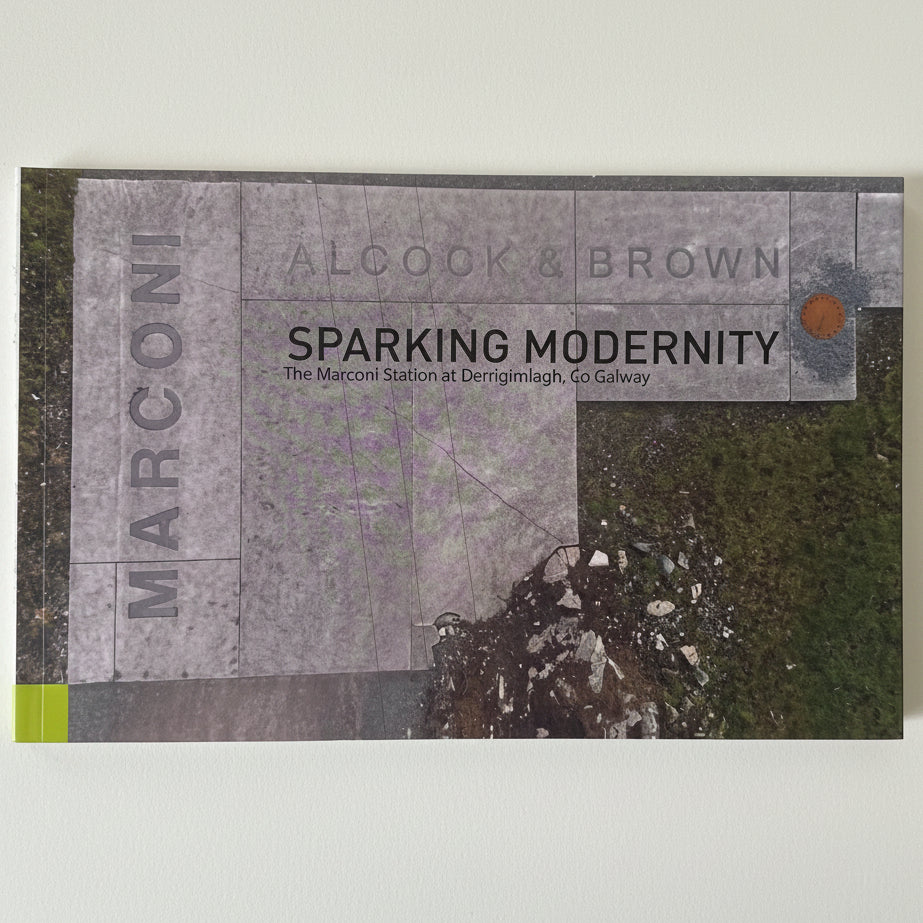 Book cover with text 'Alcock & Brown Sparking Modernity' on a textured background