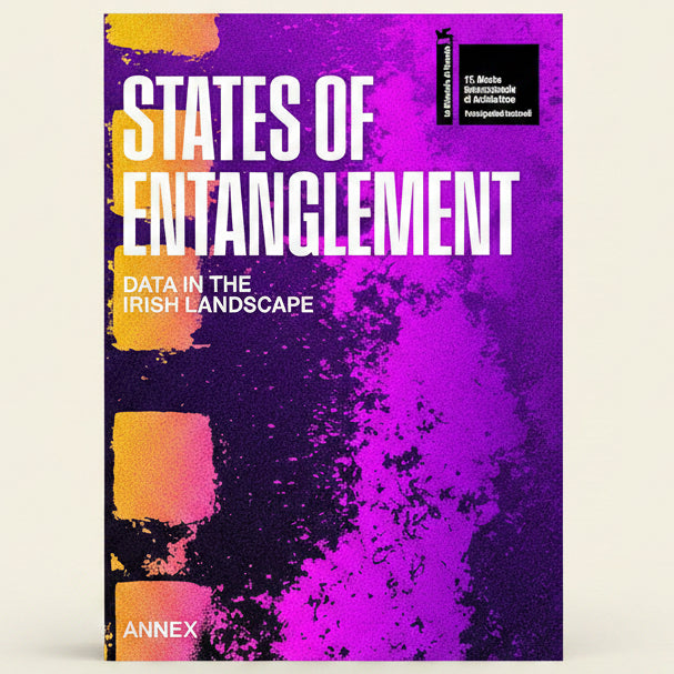 Book cover of 'States of Entanglement: Data in the Irish Landscape' with abstract design and text.