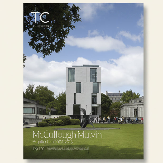 Book cover with architectural building and 'TC' logo on a blue sky background