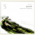 Cover of a book titled 'pause 5 perspectives on unbuilt Ireland' with a blurred train design.