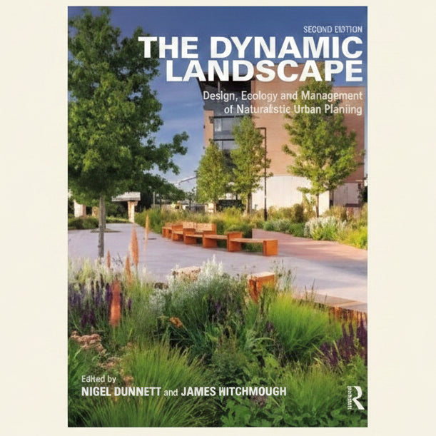 Book cover of 'The Dynamic Landscape' with greenery and text.