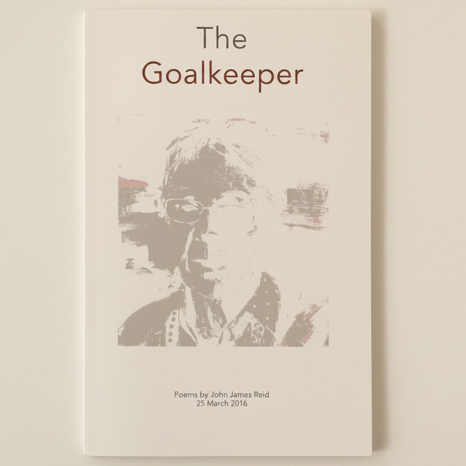 Book titled 'The Goalkeeper' with a portrait on the cover against a plain background