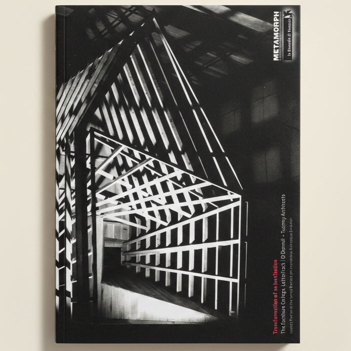 Book cover of 'Metamorph' with architectural design and text on a black background