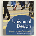 Book cover of 'Universal Design: Creating Inclusive Environments' with people walking on a crosswalk.