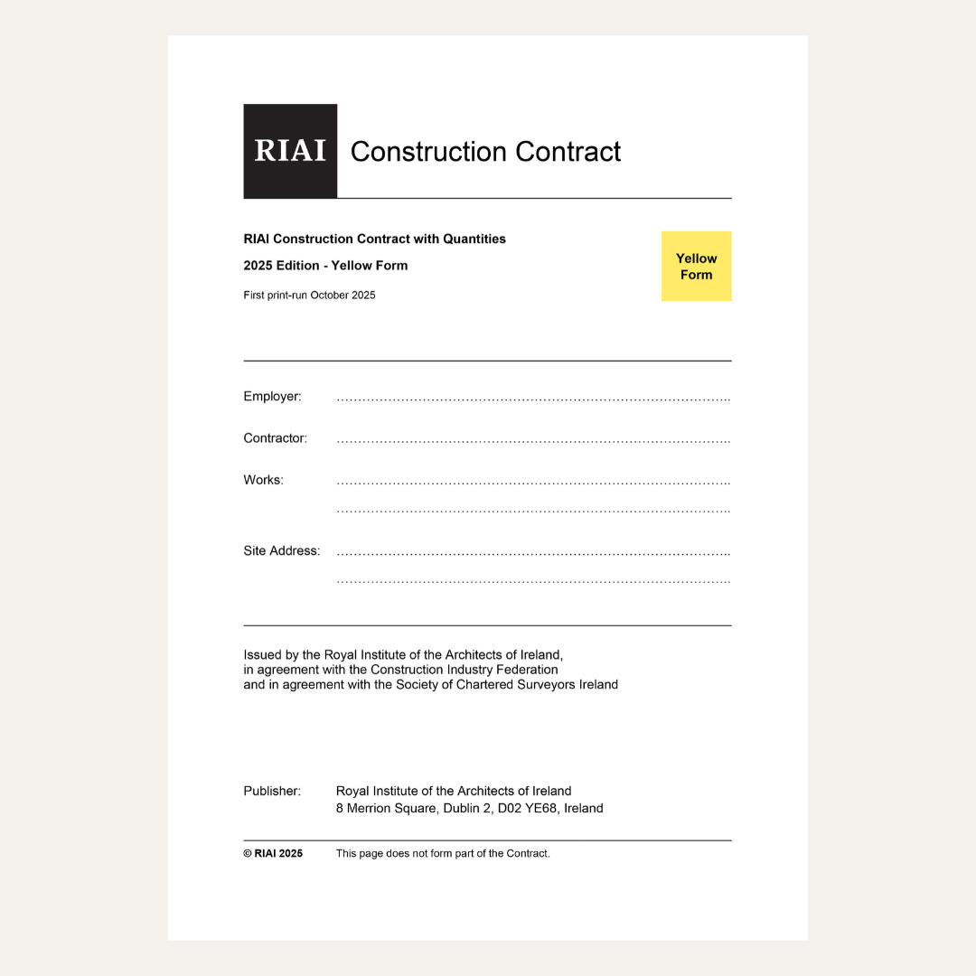 Construction Contract 2025 Edition with Quantities (Yellow) - 2 Pack