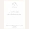 A white document form titled 'ARCHITECT'S OPINION ON EXEMPTION FROM BUILDING REGULATIONS' with a circular architectural seal at the top and small text at the bottom, centered on a light beige background.