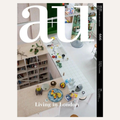 Front cover of AU magazine, issue 666, featuring a high-angle interior photograph of a modern kitchen and dining space with large white 'au' lettering across the top and the text 'Living in London' near the bottom.