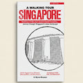 Book cover of 'A Walking Tour Singapore' with architectural illustration and text.