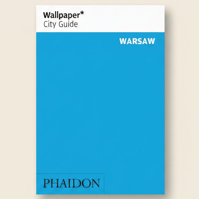 Wallpaper* City Guide Warsaw by Phaidon on a blue background