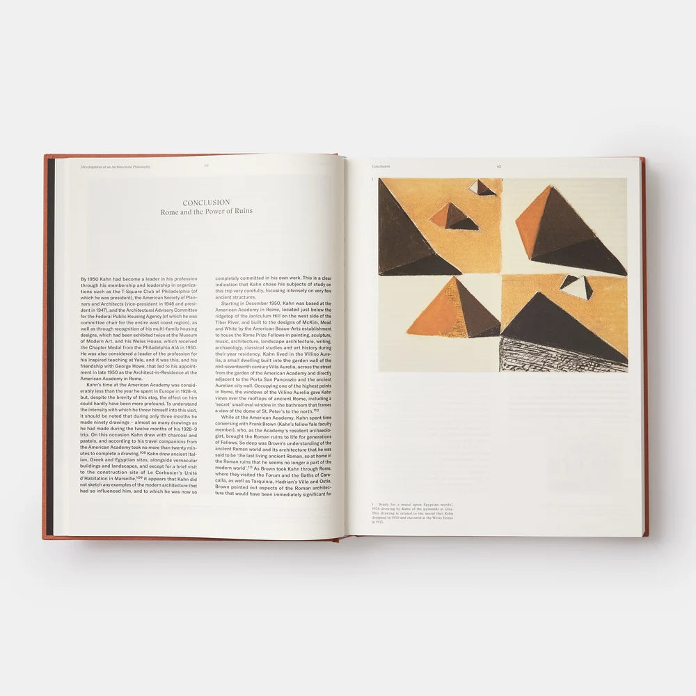 Open book with text and abstract geometric illustration on a white background